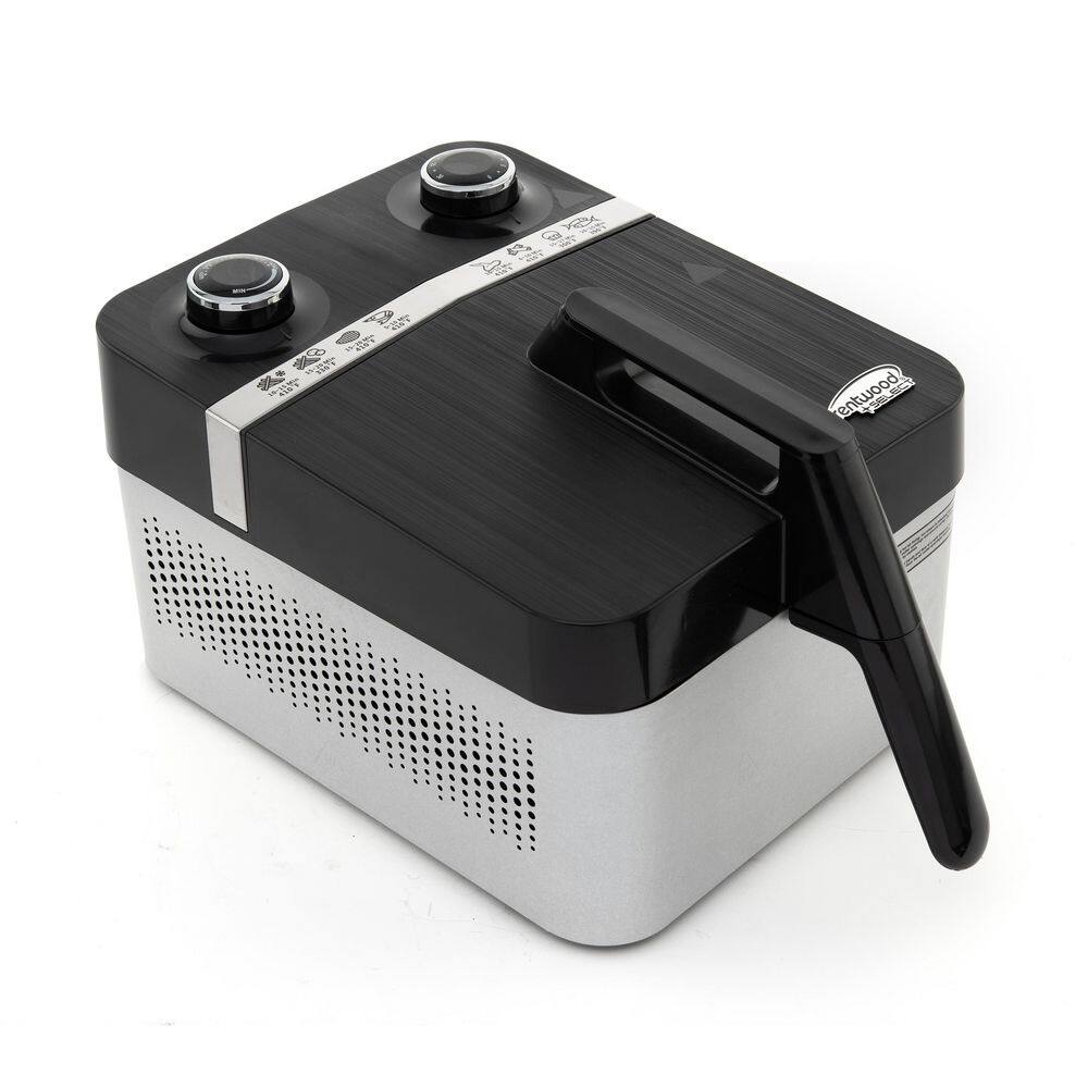 Brentwood 1200W 3.4 Qt Rapid Electric Nonstick Air Fryer in Stainless Steel