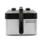 Brentwood 1200W 3.4 Qt Rapid Electric Nonstick Air Fryer in Stainless Steel