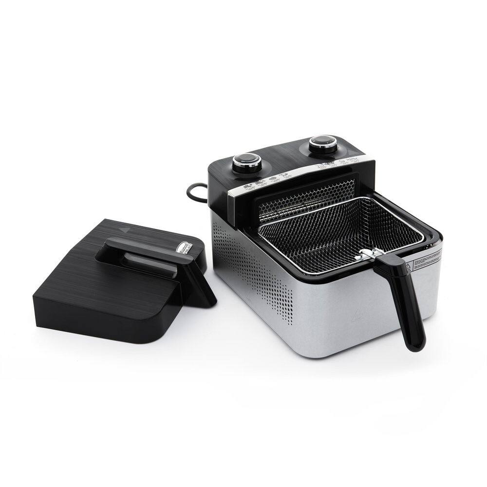 Brentwood 1200W 3.4 Qt Rapid Electric Nonstick Air Fryer in Stainless Steel