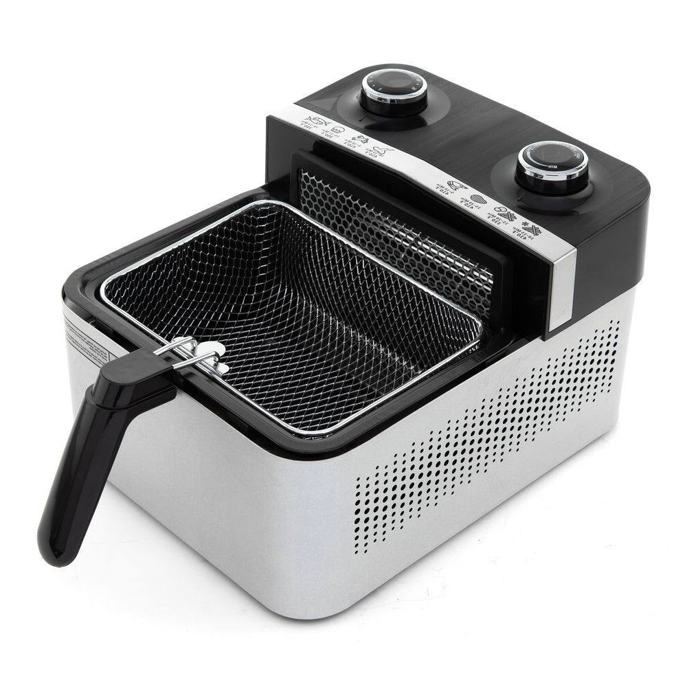 Brentwood 1200W 3.4 Qt Rapid Electric Nonstick Air Fryer in Stainless Steel
