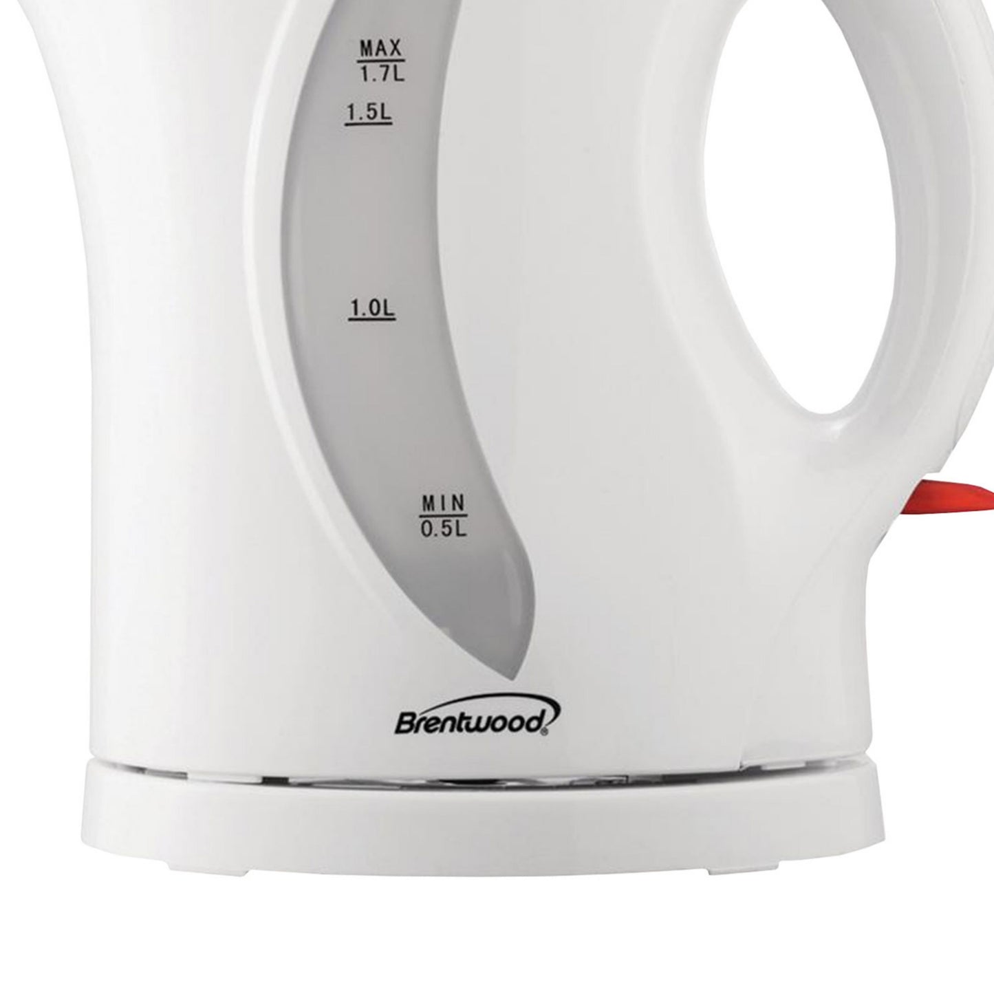 Brentwood 1.7 Liter Cordless BPA-Free Plastic White Tea Kettle w Filter