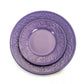 Elama Lilac Fields 16 Piece Lavender Round Stoneware Dinnerware Dish Set for 4