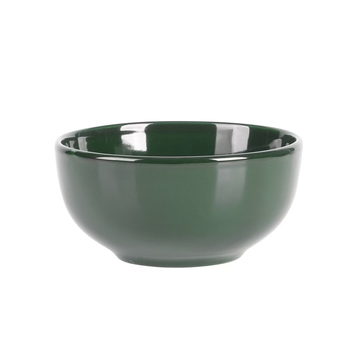 Simply Essential Coupe 12 Piece Round Stoneware Dinnerware Set Hunter Green