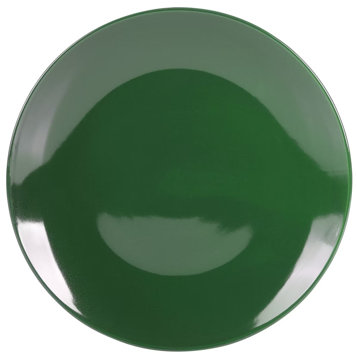 Simply Essential Coupe 12 Piece Round Stoneware Dinnerware Set Hunter Green
