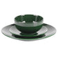 Simply Essential Coupe 12 Piece Round Stoneware Dinnerware Set Hunter Green