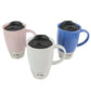 Mr. Coffee 3 Piece 14 oz Stoneware Travel Mug Set in Assorted Colors