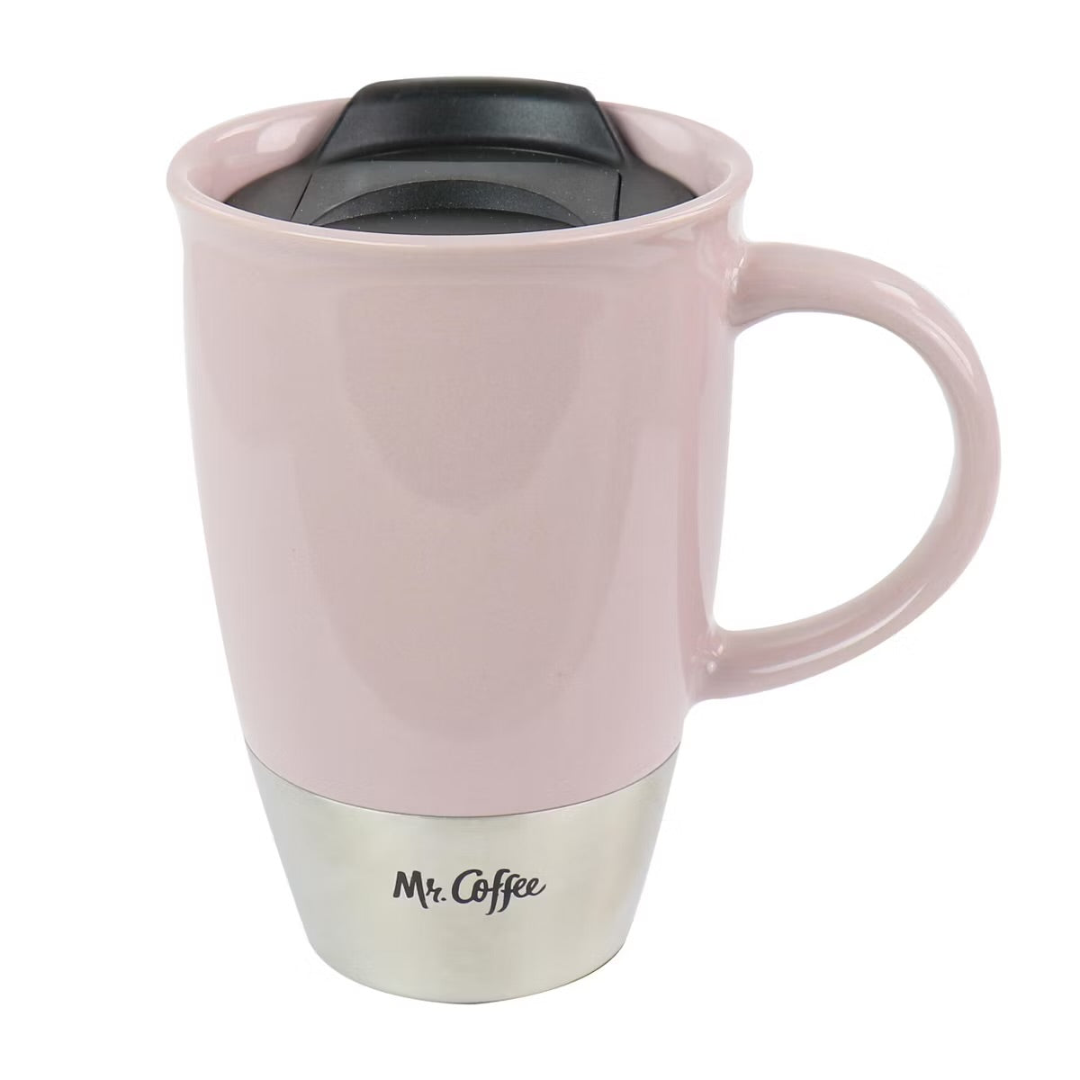 Mr. Coffee 3 Piece 14 oz Stoneware Travel Mug Set in Assorted Colors