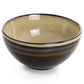 Gibson Everston 12 Piece Round Brown Stoneware Dinnerware Dish Set