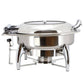 MegaChef 6 Liter 6.3 qt Stainless Round Chafing Dish Food Warmer Buffet Server
