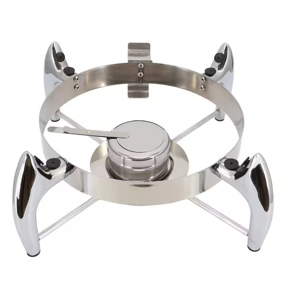 MegaChef 6 Liter 6.3 qt Stainless Round Chafing Dish Food Warmer Buffet Server