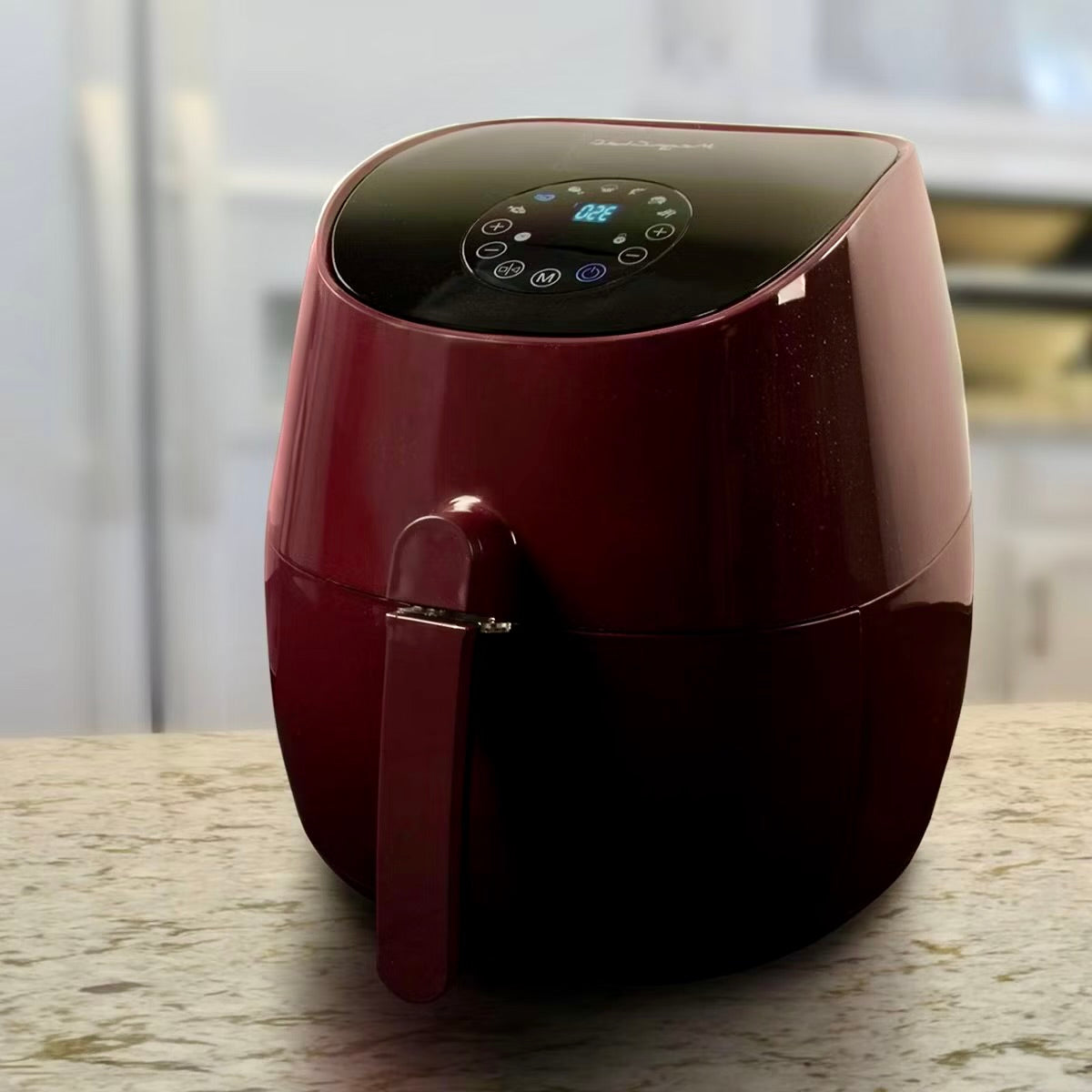 MegaChef 3.5 Qt Airfryer & Multicooker w 7 Pre-Programmed Settings in Burgundy