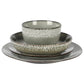 Gibson Elite Matisse 16 Piece Stoneware Dinnerware Set in Grey w Reactive Glaze