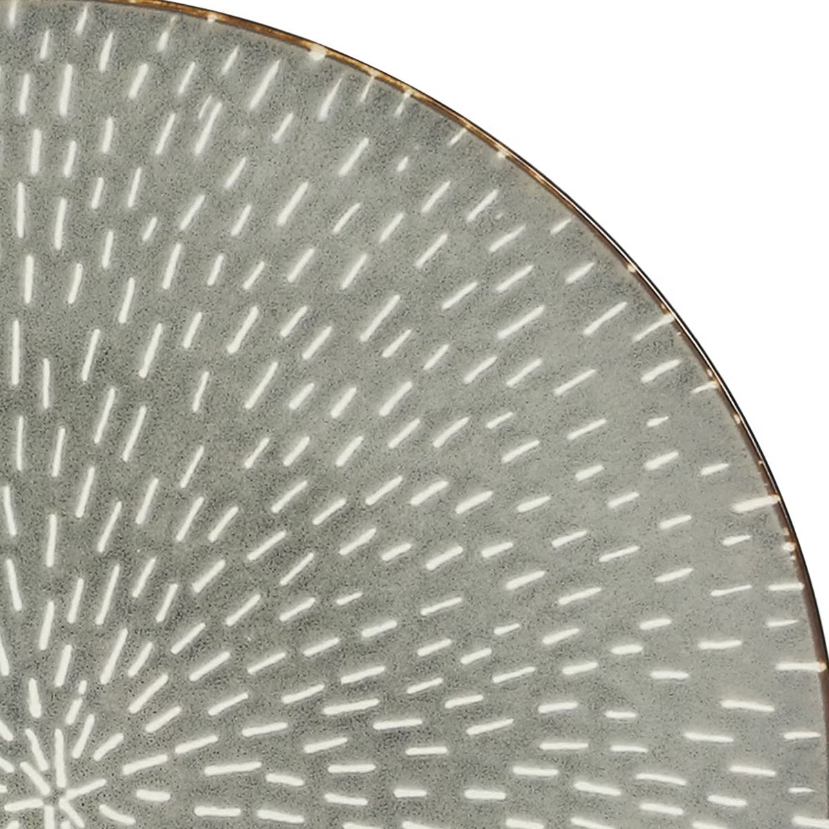 Gibson Elite Matisse 16 Piece Stoneware Dinnerware Set in Grey w Reactive Glaze