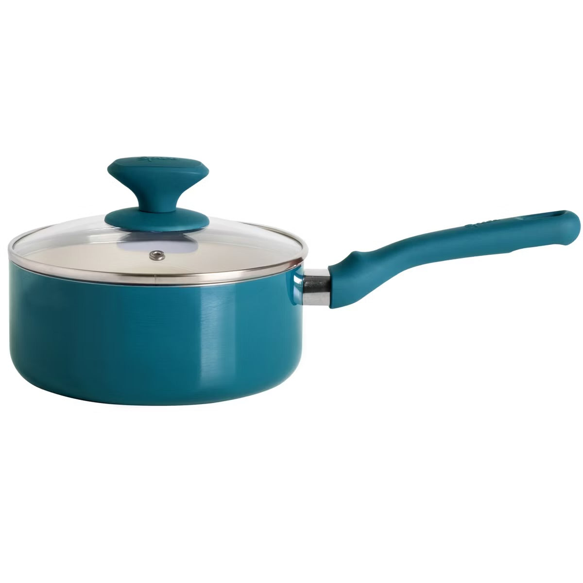 Spice By Tia Mowry 10 Piece Ceramic Nonstick Aluminum Cookware Set in Teal