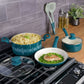 Spice By Tia Mowry 10 Piece Ceramic Nonstick Aluminum Cookware Set in Teal