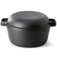 MegaChef 5 qt Pre-Seasoned 2-in-1 Cast Iron Dutch Oven & Skillet