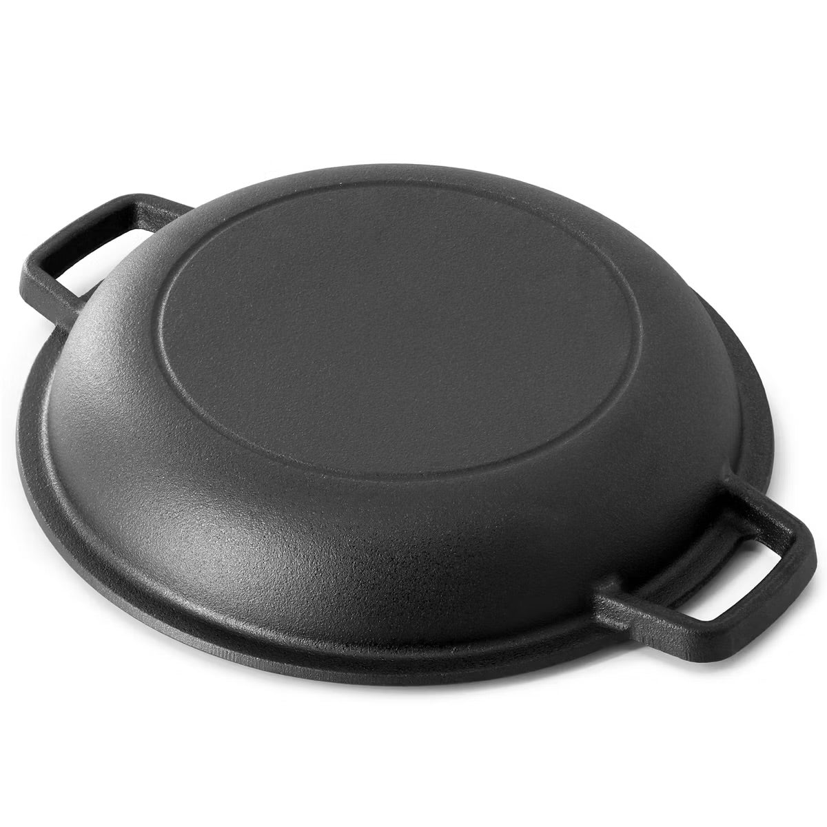MegaChef 5 qt Pre-Seasoned 2-in-1 Cast Iron Dutch Oven & Skillet