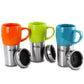 Mr. Coffee Traverse 3 Piece 16 oz Stainless Steel & Ceramic Travel Mug & Lid in