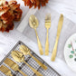 Gibson Home Abbeville 41 Piece Stainless Steel Flatware Set in Gold w Wire Caddy