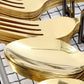Gibson Home Abbeville 41 Piece Stainless Steel Flatware Set in Gold w Wire Caddy
