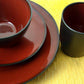 Gibson Soho Lounge Round 16-Piece Glazed Red Stoneware Dinnerware Set Burgundy