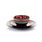 Gibson Elite Cafe Versailles 16 pc Double Bowl Dinnerware Set - Red