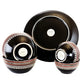 Gibson Elite Cafe Versailles 16 pc Double Bowl Dinnerware Set - Red