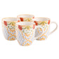 Laurie Gates Tierra Mosaic 4 Piece 17.4 oz Hand Painted Stoneware Mug Set