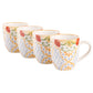 Laurie Gates Tierra Mosaic 4 Piece 17.4 oz Hand Painted Stoneware Mug Set