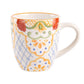 Laurie Gates Tierra Mosaic 4 Piece 17.4 oz Hand Painted Stoneware Mug Set