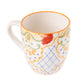 Laurie Gates Tierra Mosaic 4 Piece 17.4 oz Hand Painted Stoneware Mug Set