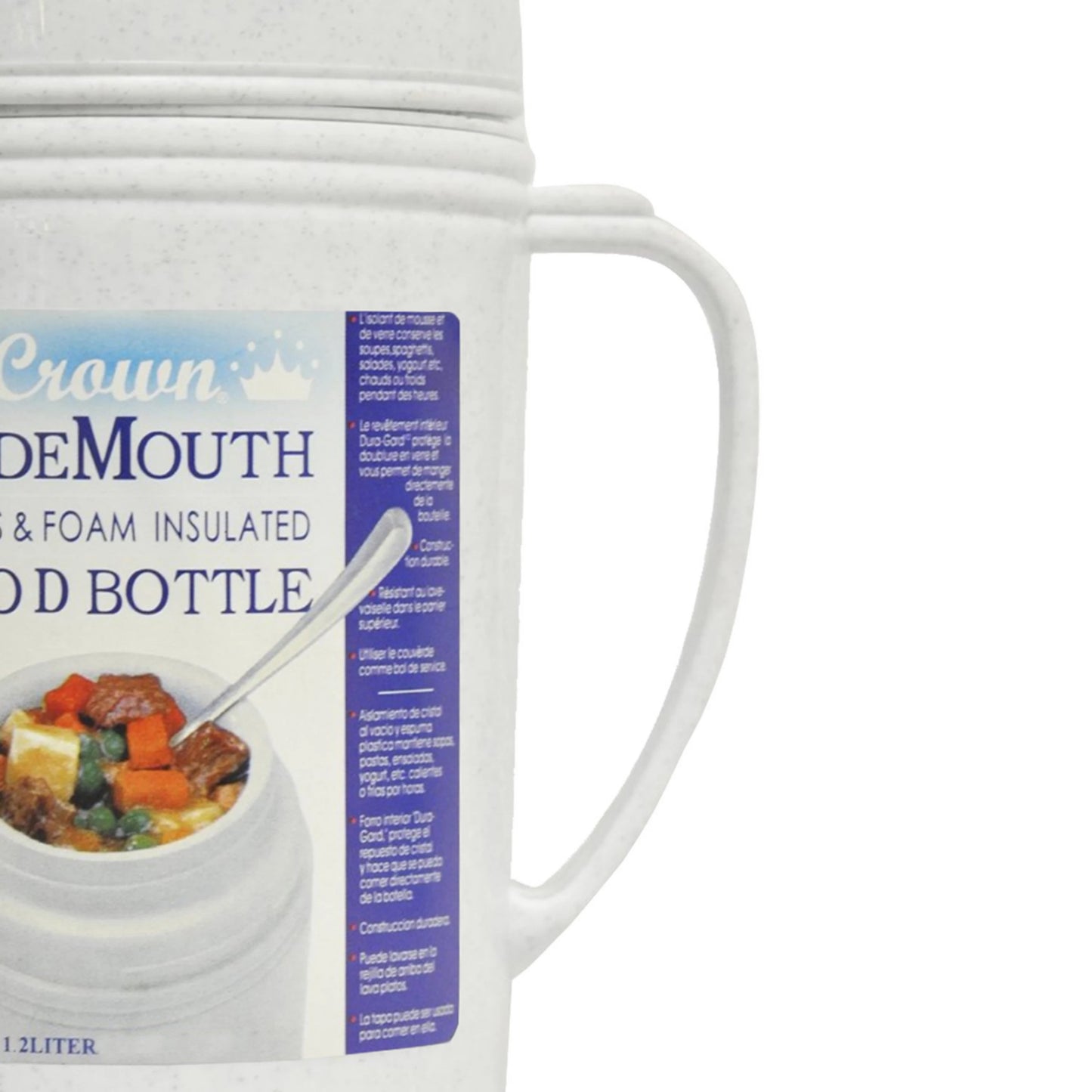 Brentwood 1.2 Liter / 40 oz Wide Mouth Foam Glass Vacuum Insulated Food Thermos