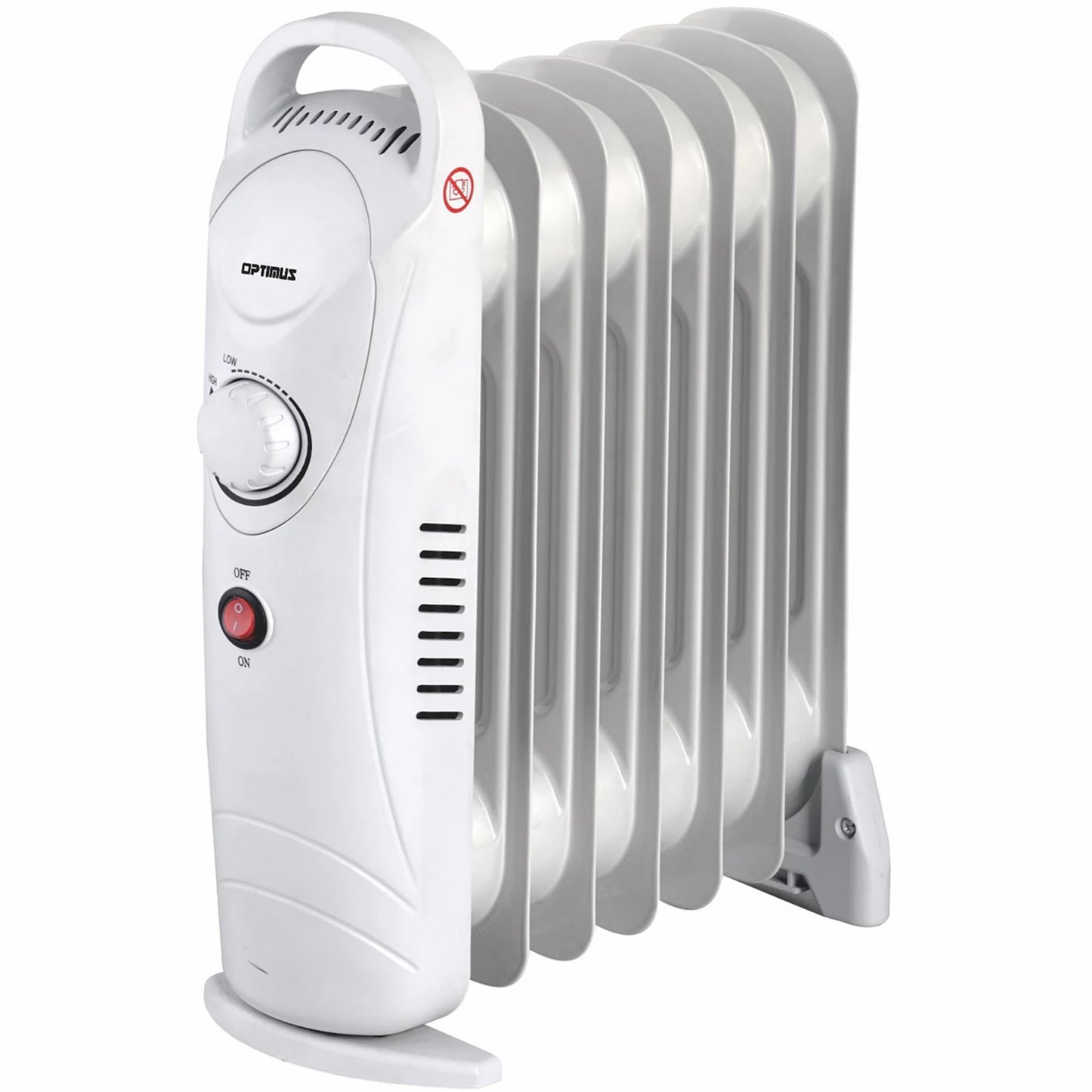 Optimus 700W Portable Electric Mini 7 Fins Oil Filled Convection Heater Radiator