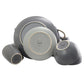 Elama Tahitian Grand 16 Piece Stoneware Dinnerware Set for 4 in Gray High Gloss