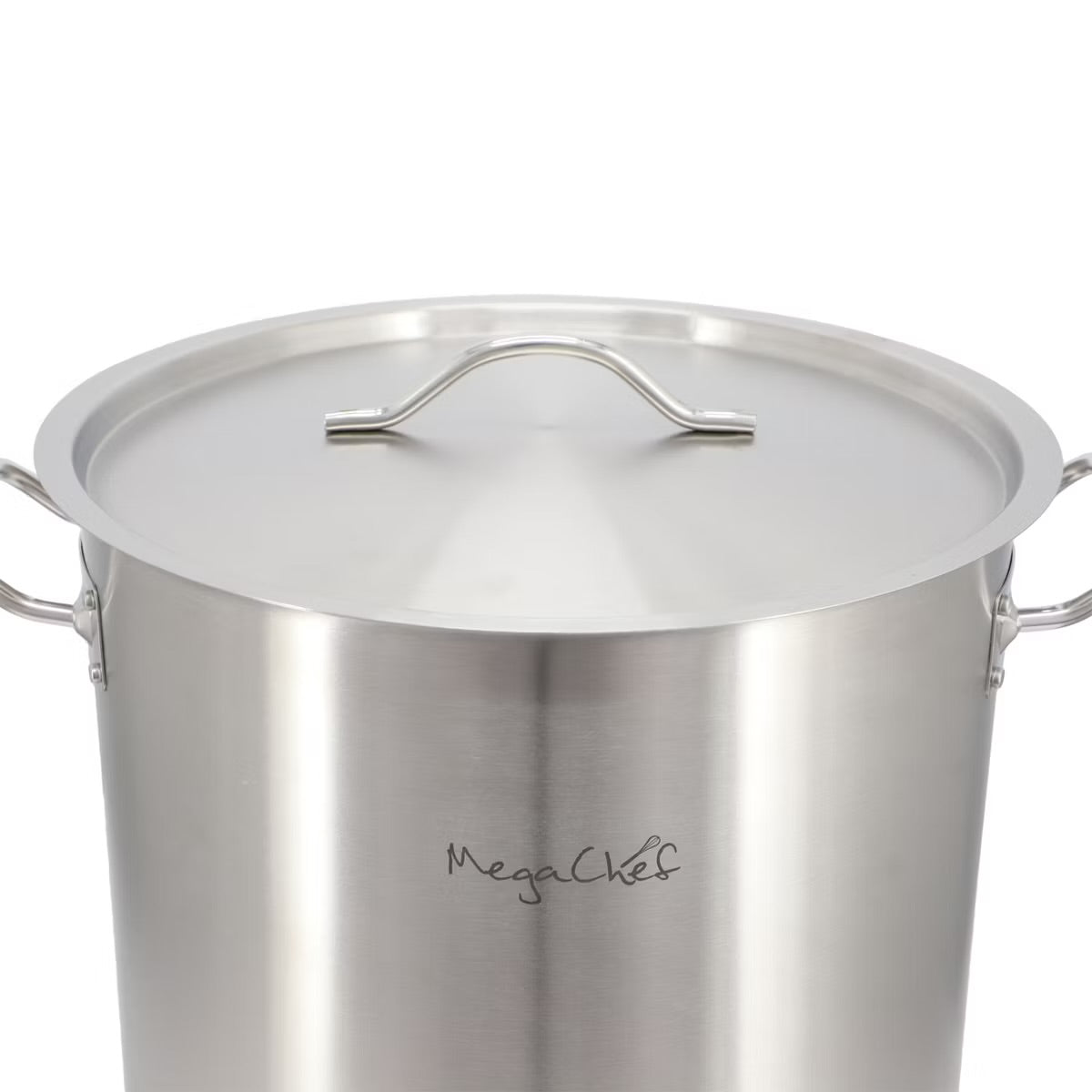 MegaChef Professional Kitchen 38.5 qt Round Stainless Steel Stock Pot w Lid