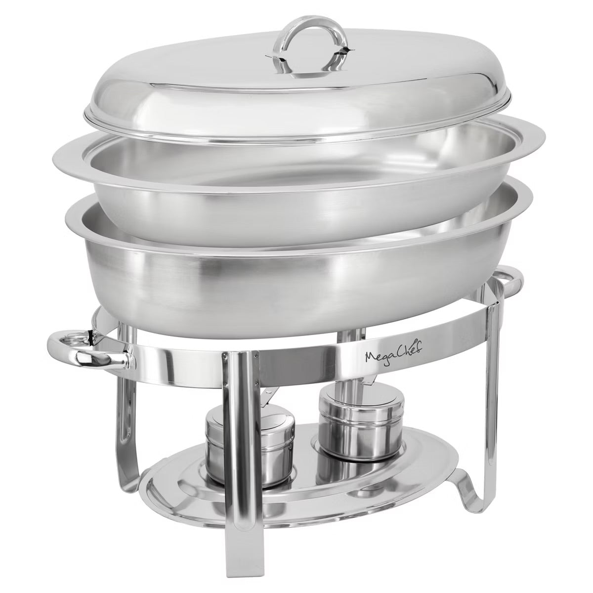 MegaChef 5.8 qt Stainless Oval Professional Chafing Dish Food Warmer Buffet
