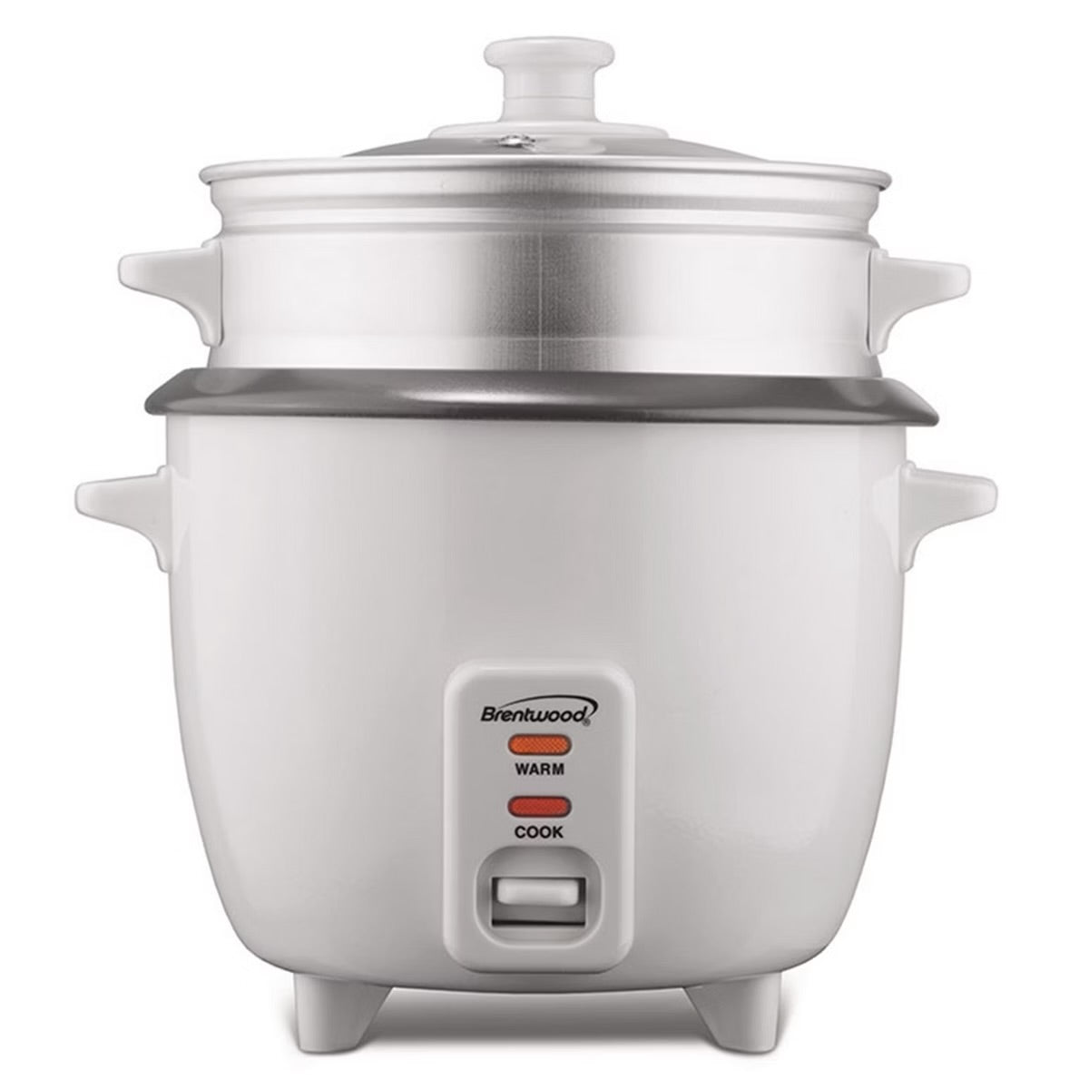 Brentwood 400W 5 Cup Non-Stick Rice Cooker & Steamer TS-600S w Lid Paddle Tray