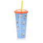 Gibson Peanuts 70th Anniversary 4 Piece 23.6 oz Tumbler Cup Set w Lid & Straw