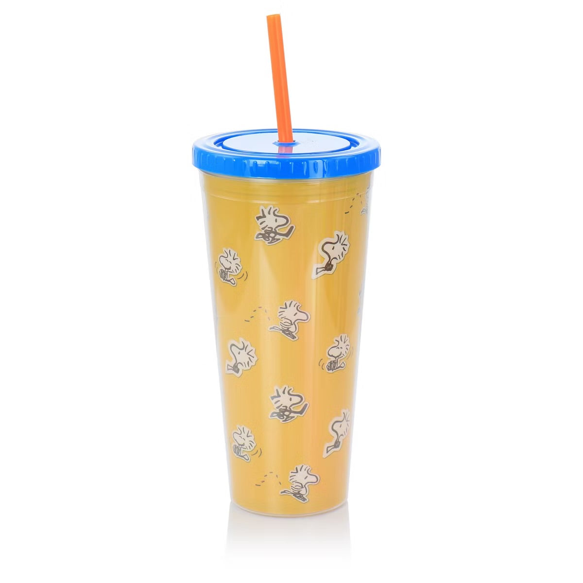 Gibson Peanuts 70th Anniversary 4 Piece 23.6 oz Tumbler Cup Set w Lid & Straw