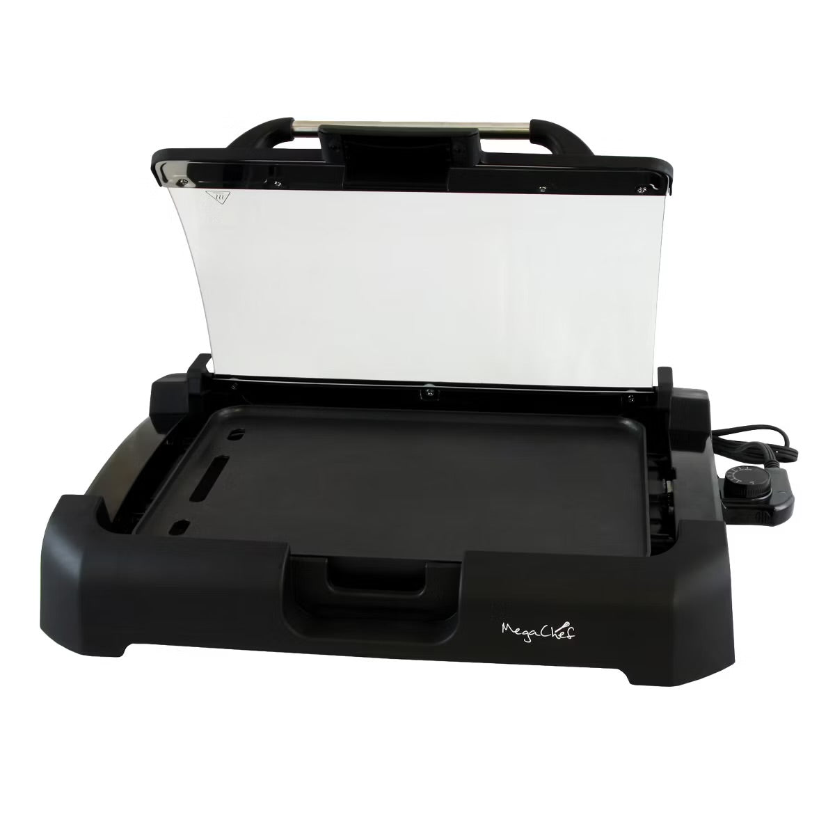 Megachef 1800W Reversible Non-stick Indoor Grill & Griddle w Removable Glass Lid