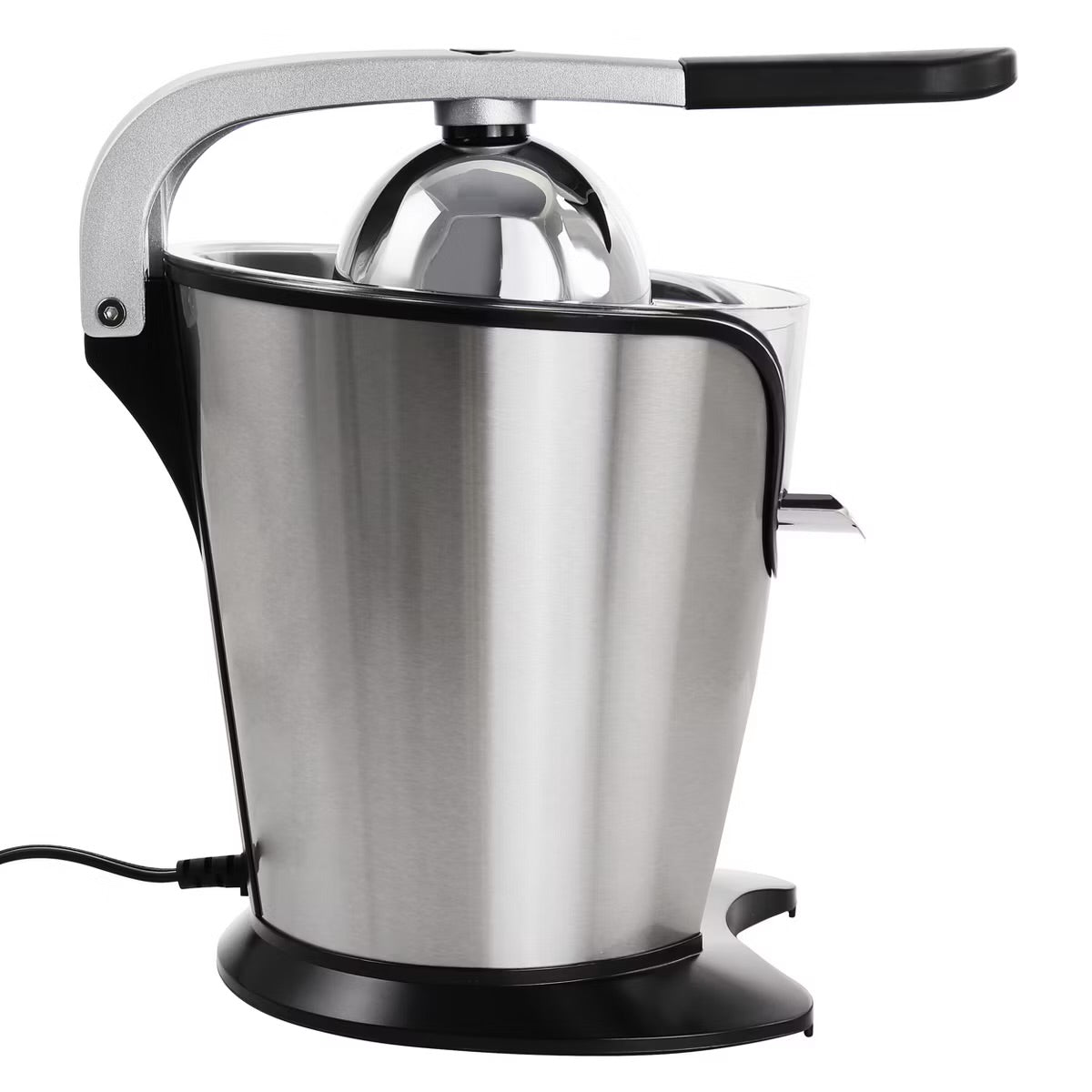 MegaChef 160W Stainless Steel Electric Citrus Juicer w Reamer & Anti-drip