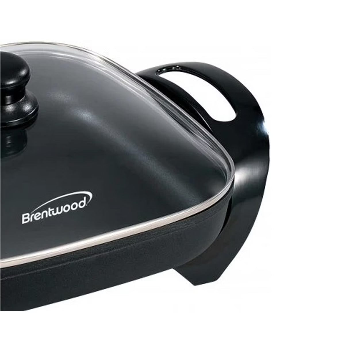 Brentwood 12" 1400W Nonstick Electric Skillet w Glass Lid in Black