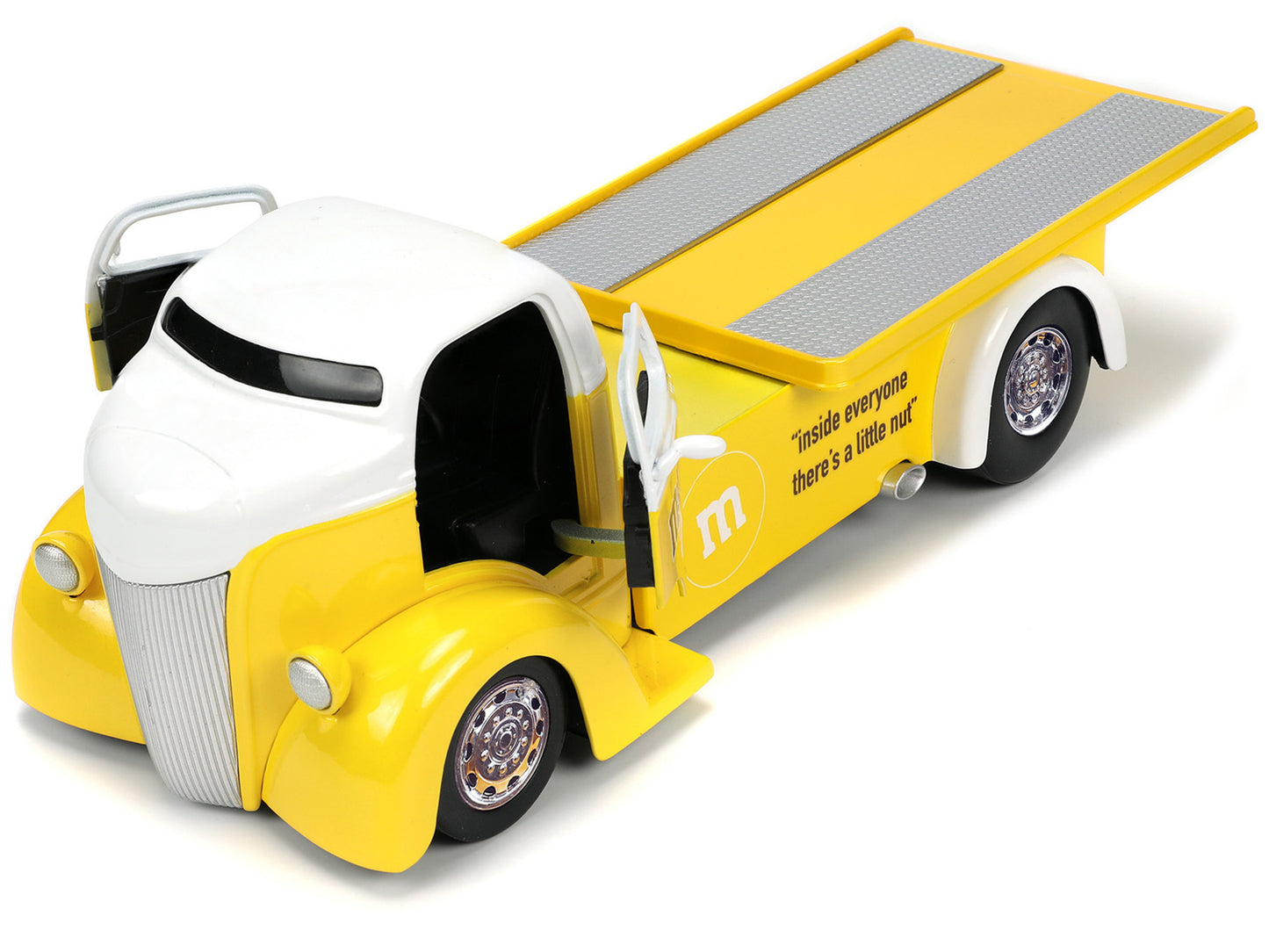 1947 Ford COE Flatbed Truck Yellow Metallic w White Top Yellow M&M Diecast Figu