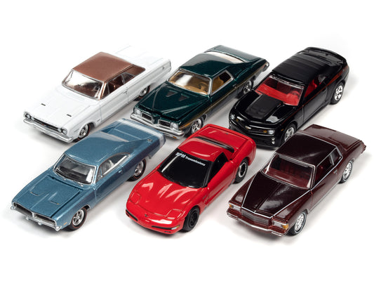 Muscle Cars USA 2022 Set A of 6 Pcs Release 2 1/64 Diecast Cars Johnny Lightnin