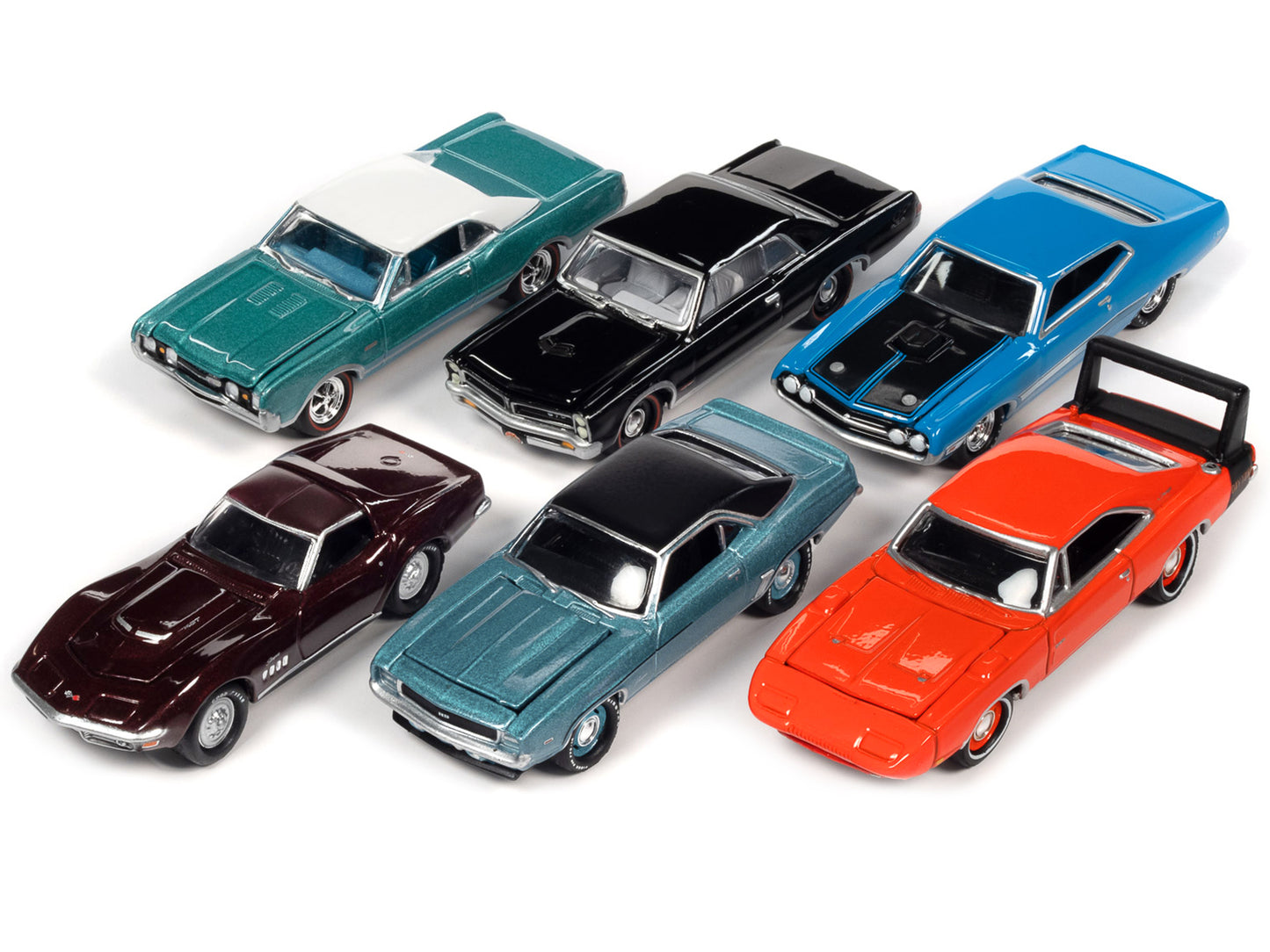 Muscle Cars USA 2022 Set A of 6 Pcs Release 3 1/64 Diecast Cars Johnny Lightnin