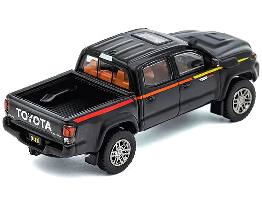 Toyota Tacoma TRD PRO Pickup Truck Black w Stripes 1/64 Diecast Model Car GCD