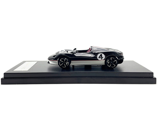 McLaren Elva Convertible #4 Carbon Black w White Red Stripes 1/64 Diecast Car L
