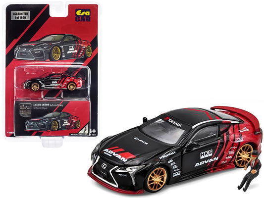 Lexus LC500 RHD Right Hand Drive Black Red ADVAN Livery HKS Driver Figure Limit