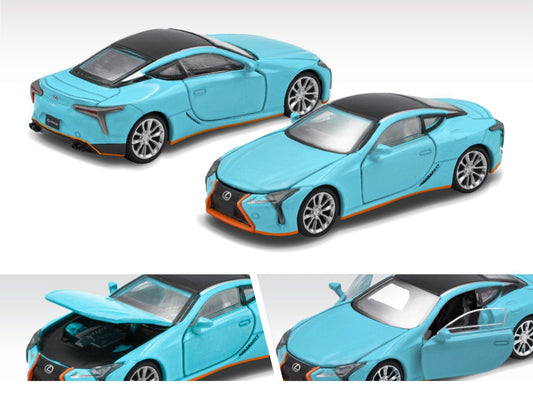 Lexus LC500 RHD Right Hand Drive Goes Semi-Gulf Light Blue w Black Top Orange A