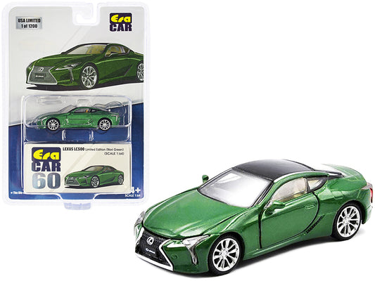 Lexus LC500 Nori Green Metallic w Black Top Limited Edition to 1200 Pcs 1/64 Di